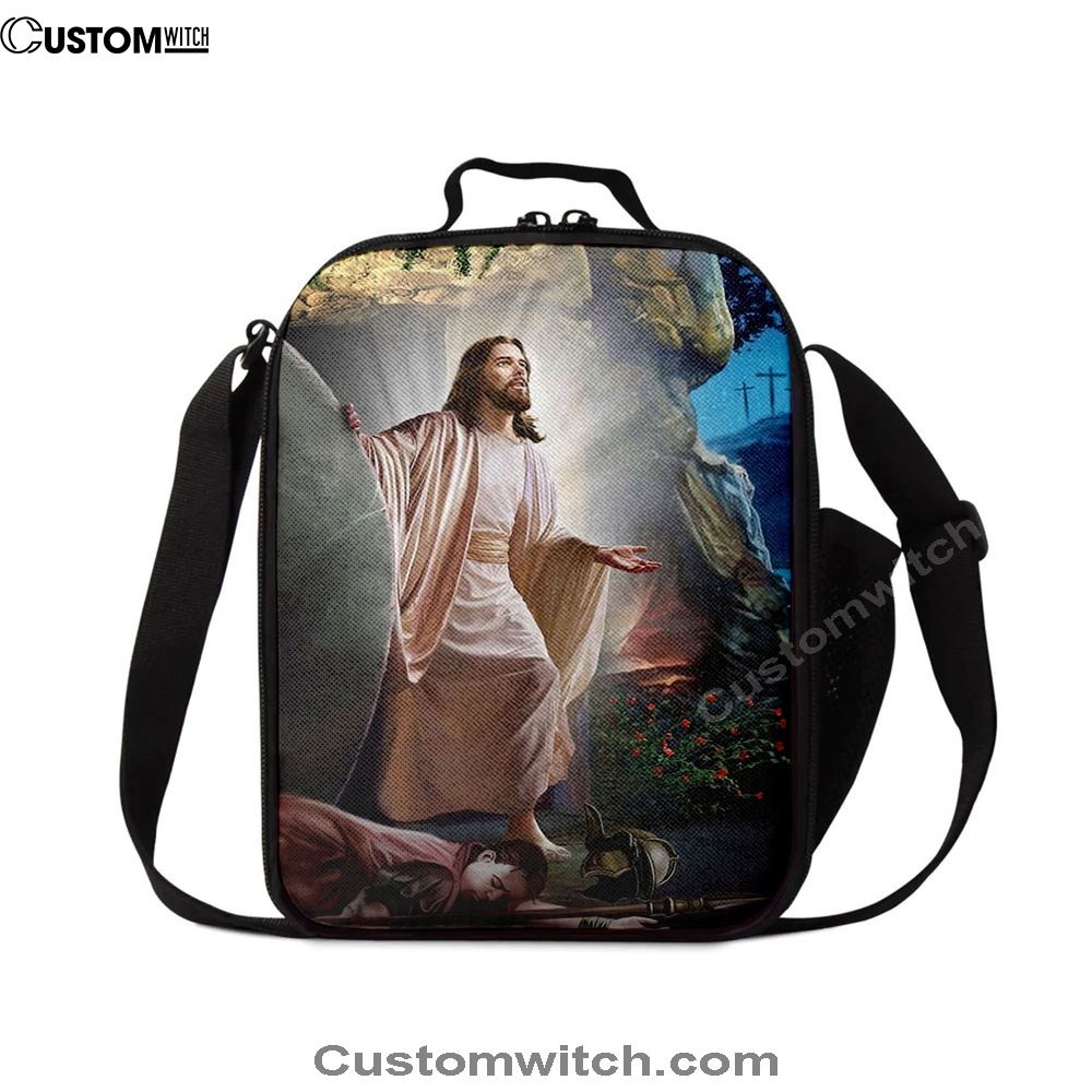 Jesus Walking Out Of Tomb Lunch Bag - Jesus Art, Christian Lunch Box For School, Picnic