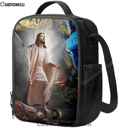 Jesus Walking Out Of Tomb Lunch Bag - Jesus Art, Christian Lunch Box For School, Picnic