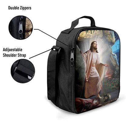 Jesus Walking Out Of Tomb Lunch Bag - Jesus Art, Christian Lunch Box For School, Picnic