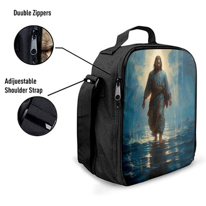 Jesus Walks On The Sea Lunch Bag, Christian Lunch Box For School, Picnic