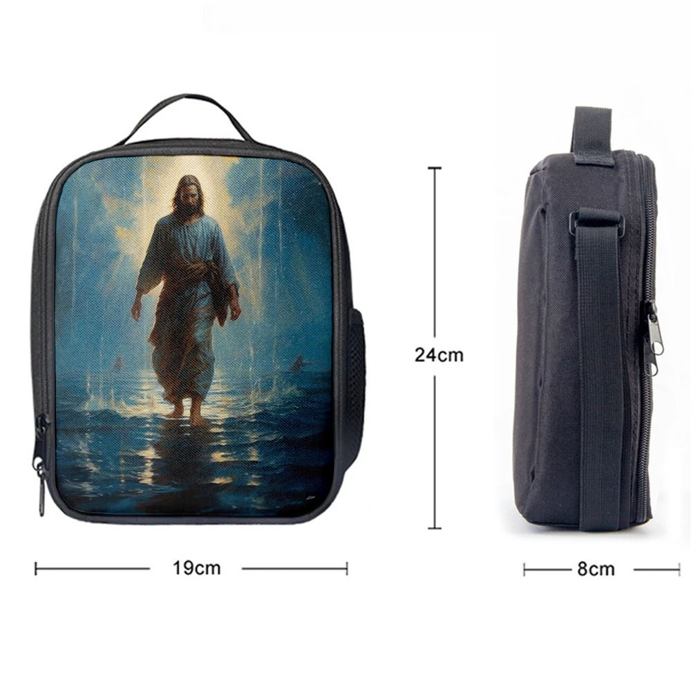 Jesus Walks On The Sea Lunch Bag, Christian Lunch Box For School, Picnic