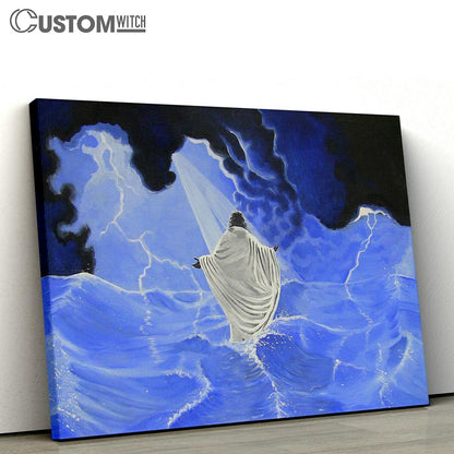 Jesus Walks On Water Canvas Pictures - Faith Art - Christian Canvas Wall Art Decor