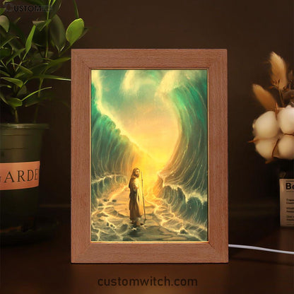 Jesus Walks On Water Frame Lamp - God Will Make A Way For You Frame Lamp Prints - Jesus Christ Frame Lamp Art - Christian Decor
