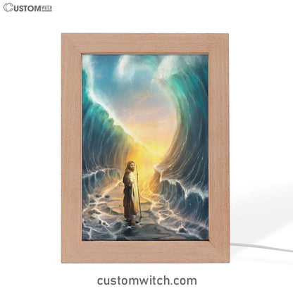 Jesus Walks On Water Frame Lamp - God Will Make A Way For You Frame Lamp Prints - Jesus Christ Frame Lamp Art - Christian Decor