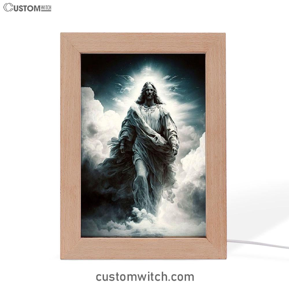 Jesus Walks On Water Frame Lamp Pictures - Christian Art - Jesus Frame Lamp Art