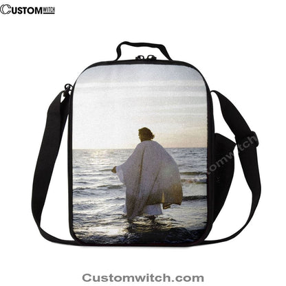 Jesus Walks On Water Lunch Bag, Bible Lunch Bag, Christian Lunch Box For School, Picnic