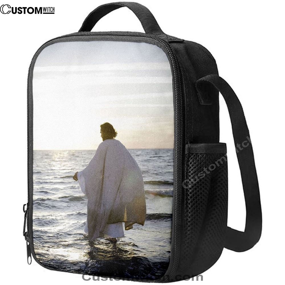 Jesus Walks On Water Lunch Bag, Bible Lunch Bag, Christian Lunch Box For School, Picnic