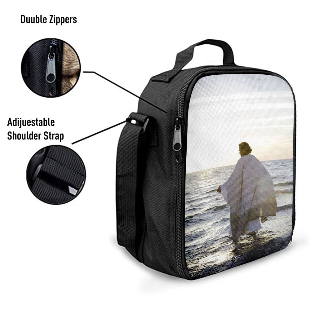 Jesus Walks On Water Lunch Bag, Bible Lunch Bag, Christian Lunch Box For School, Picnic