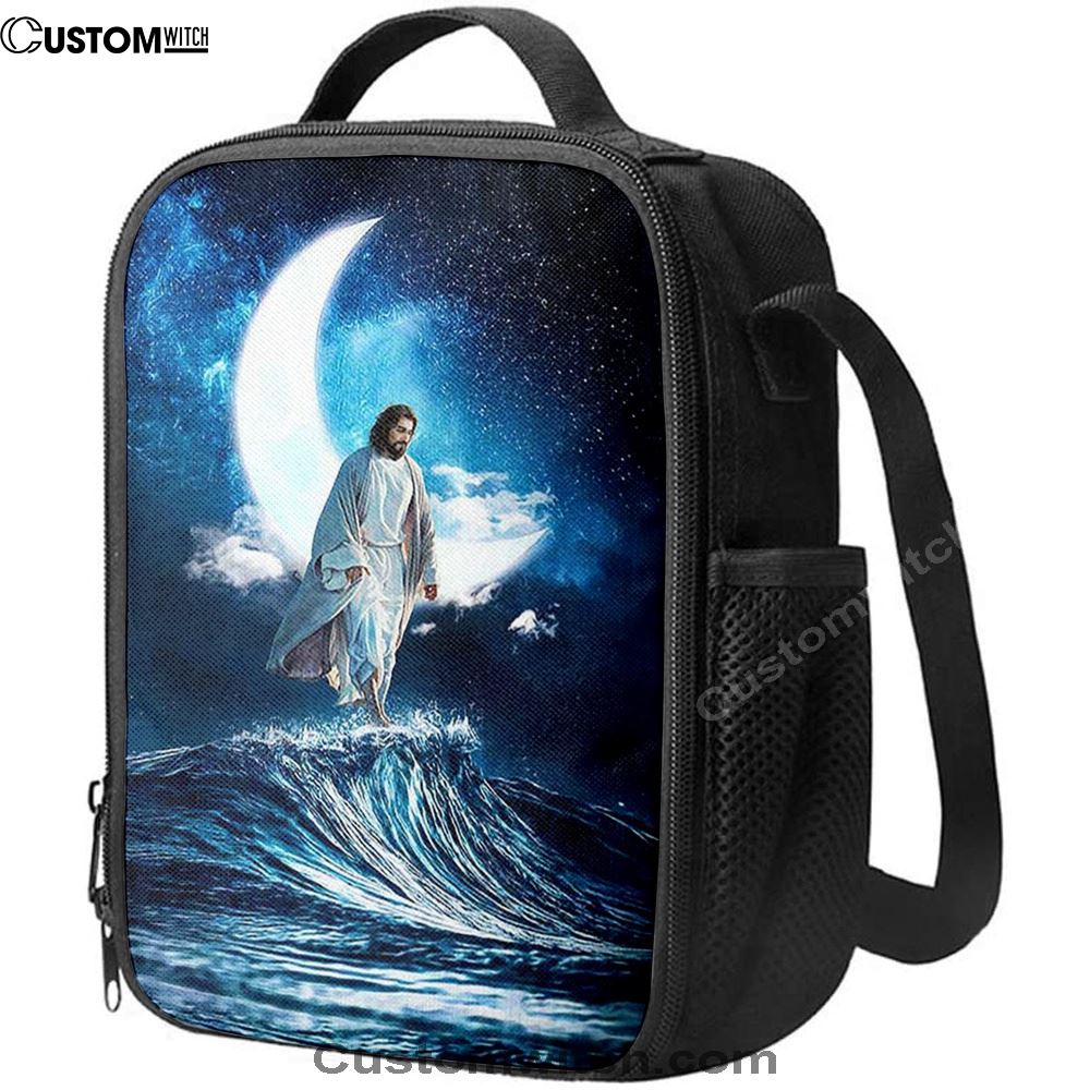 Jesus Walks On Water Lunch Bag, Christian Lunch Box For School, Picnic