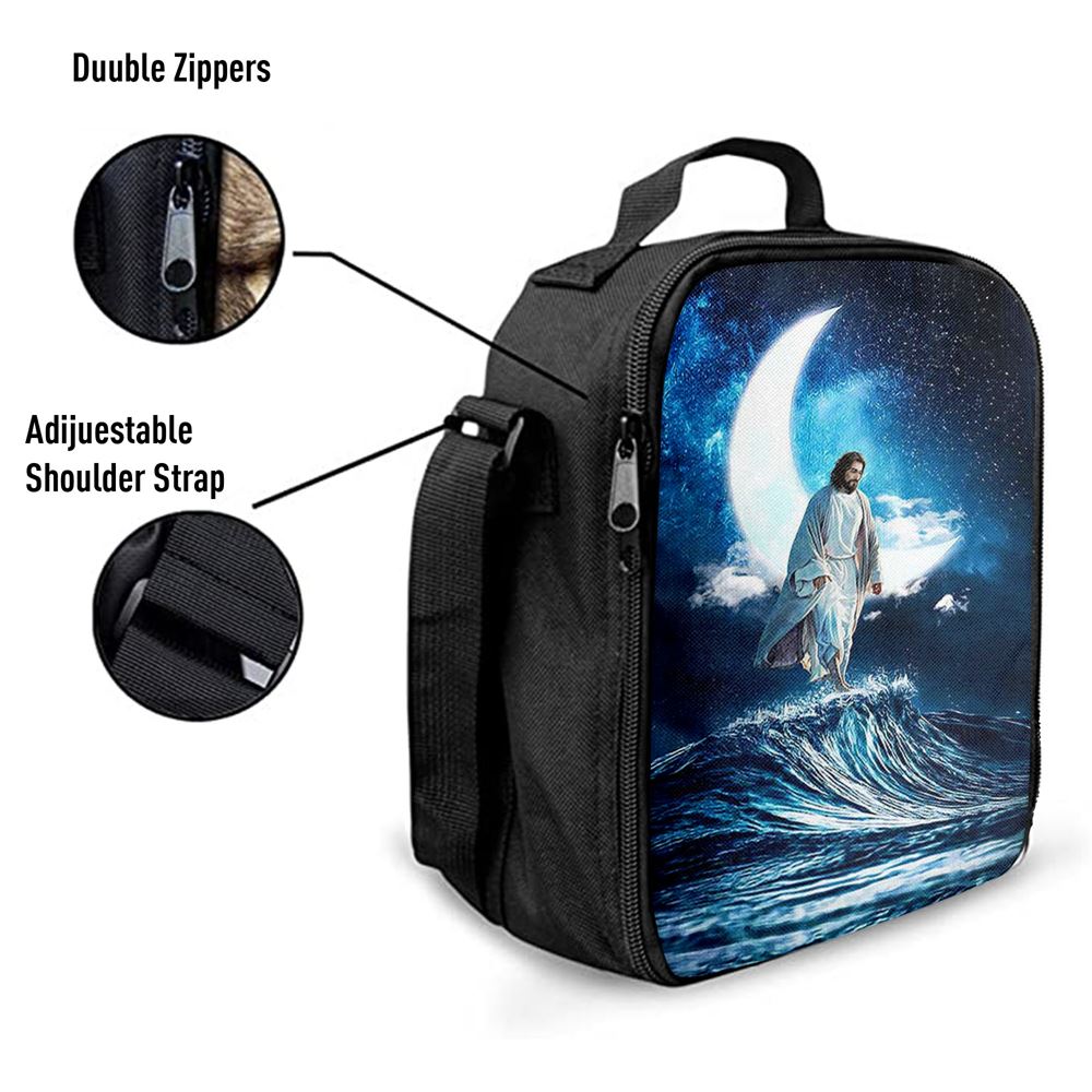 Jesus Walks On Water Lunch Bag, Christian Lunch Box For School, Picnic