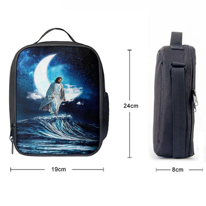 Jesus Walks On Water Lunch Bag, Christian Lunch Box For School, Picnic