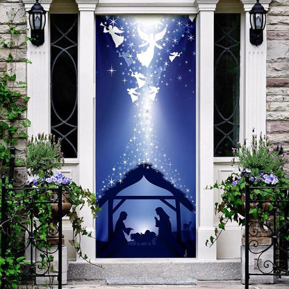 Jesus Was Born Door Cover, Christian Door Decor, Door Christian Church, Christian Door Plaques