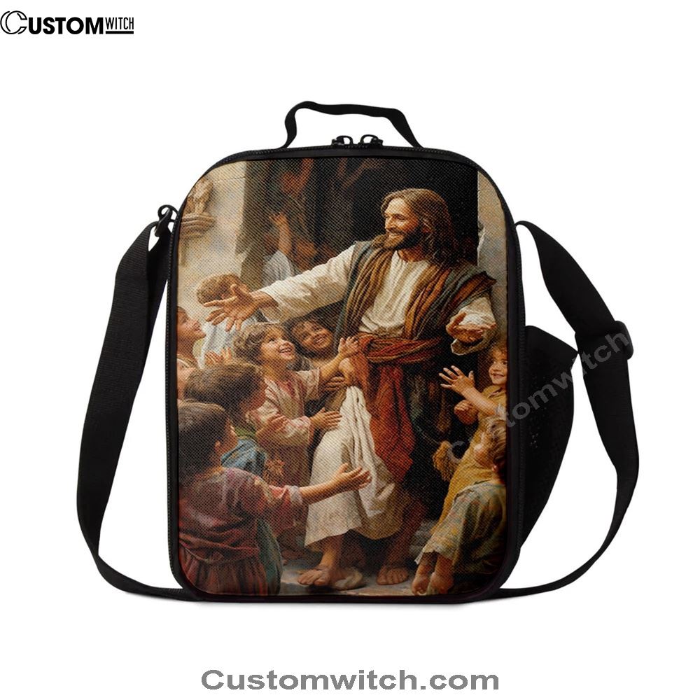 Jesus Was Surrounded By Children Lunch Bag, Christian Lunch Box For School, Picnic