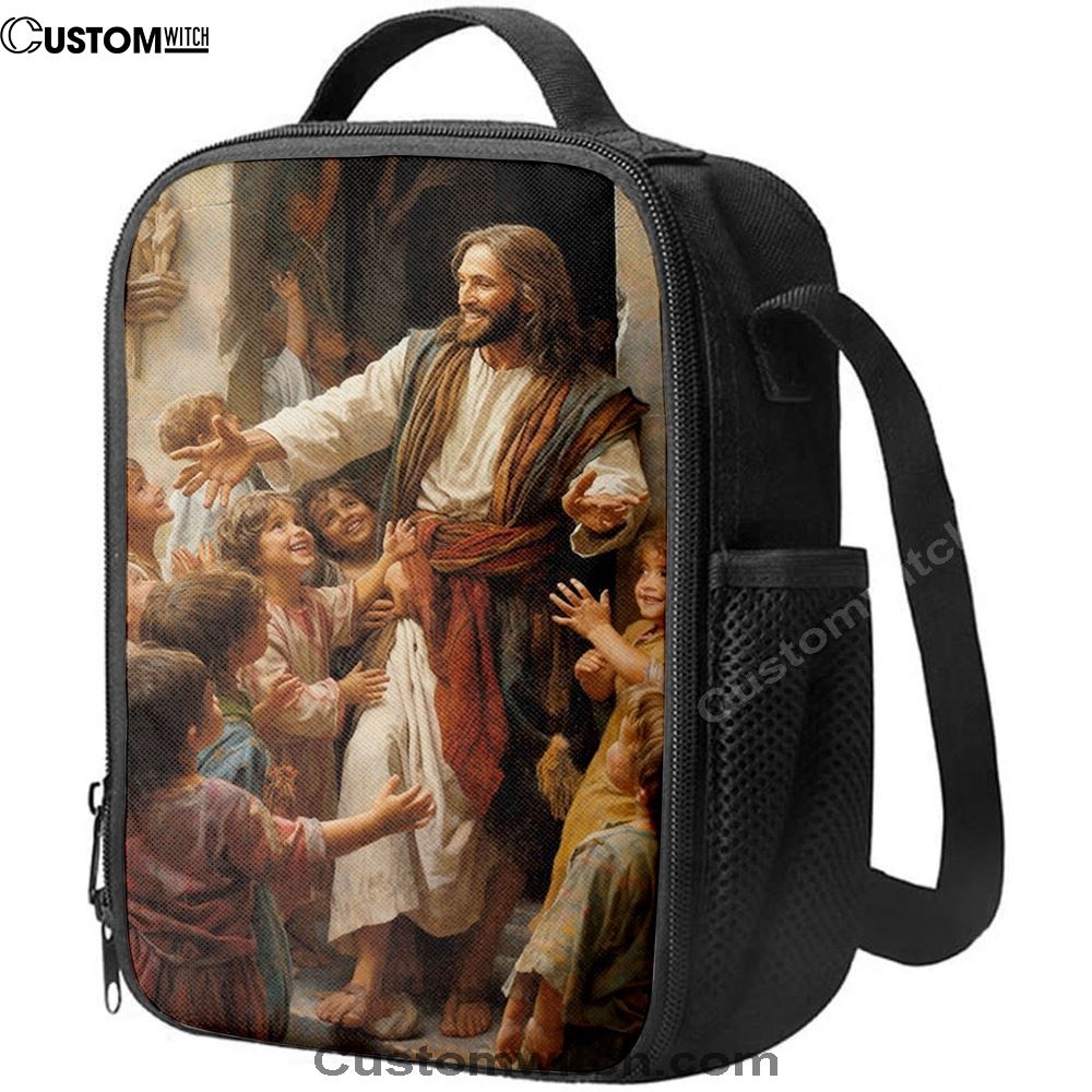Jesus Was Surrounded By Children Lunch Bag, Christian Lunch Box For School, Picnic