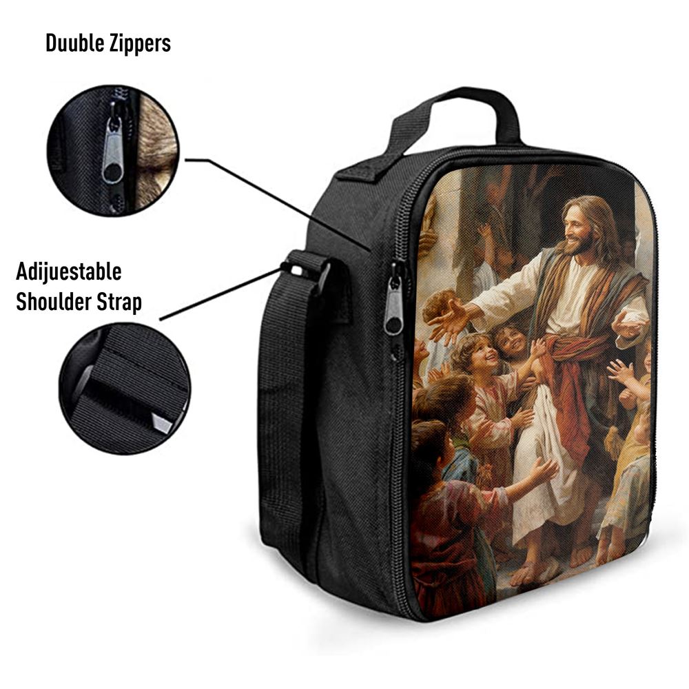 Jesus Was Surrounded By Children Lunch Bag, Christian Lunch Box For School, Picnic