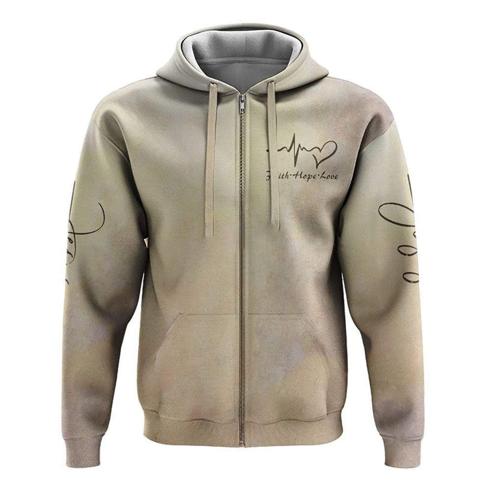 Jesus Watercolor Painting All Over Print 3D Hoodie, Christian Hoodie, Christian Sweatshirt, Bible Verse Shirt