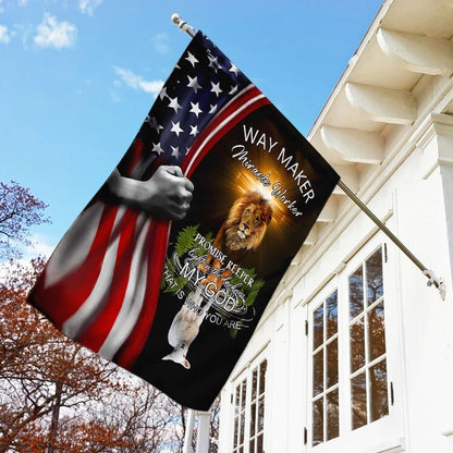 Jesus Way Maker Miracle worker Promise keeper House Flags, Christian Flag, Scripture Flag, Garden Banner