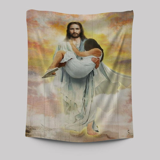 Jesus Way To Heaven Walking With Jesus Tapestry