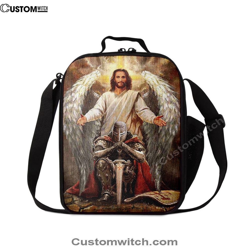 Jesus Wings Warrior Of God Lunch Bag, Christian Lunch Box For School, Picnic