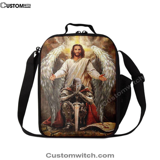 Jesus Wings Warrior Of God Lunch Bag, Christian Lunch Box For School, Picnic