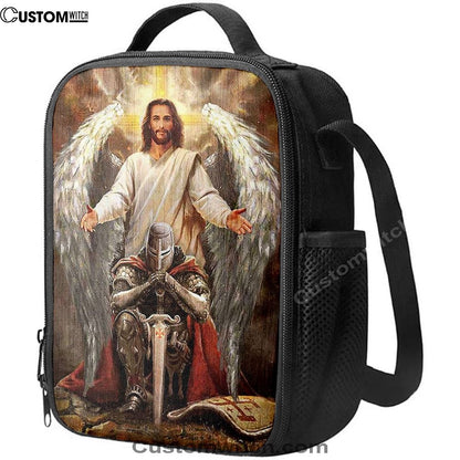 Jesus Wings Warrior Of God Lunch Bag, Christian Lunch Box For School, Picnic