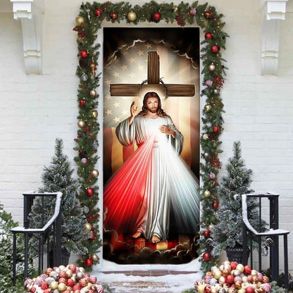 Jesus With America Door Cover, Christian Door Decor, Door Christian Church, Christian Door Plaques