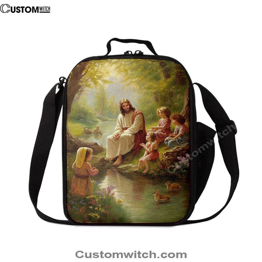 Jesus With Children Lunch Bag, Christian Lunch Box For School, Picnic