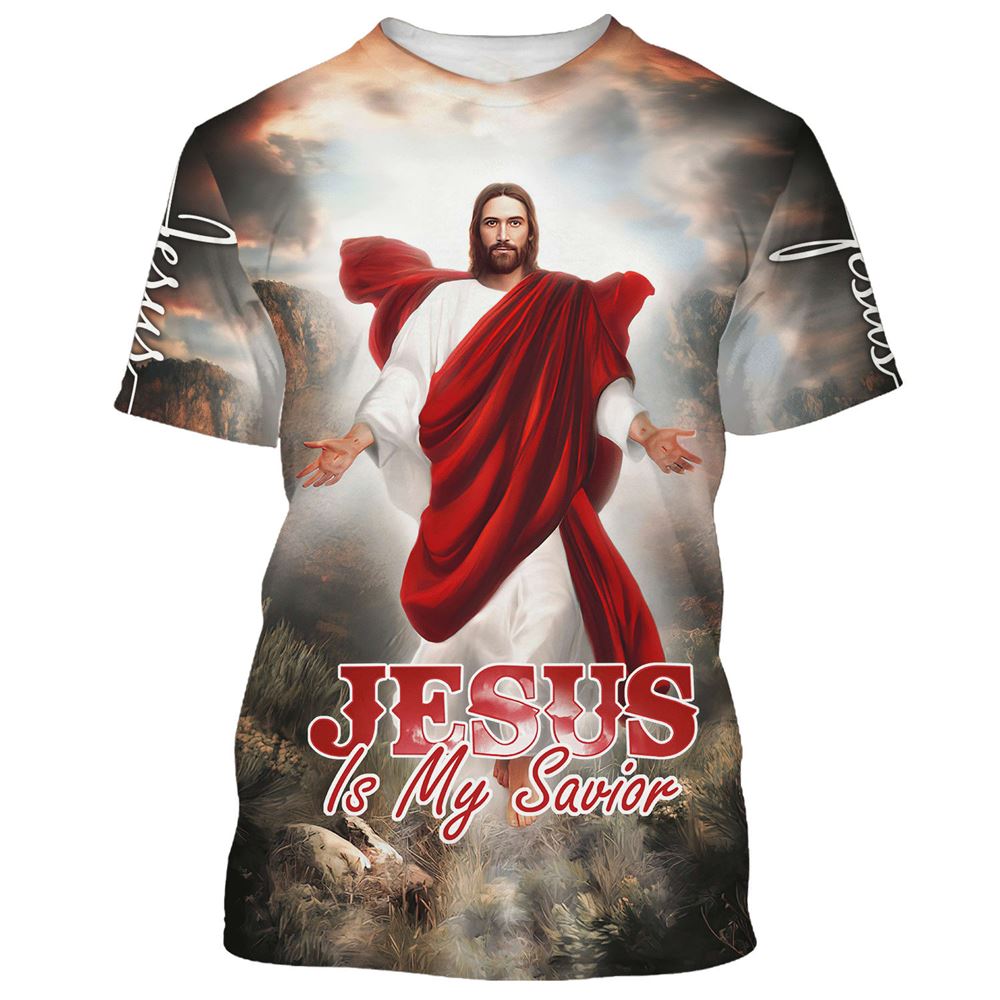 Jesus With His Arms Open All Over Print 3D T Shirt For Men And Women, Christian T-Shirt, Faith Shirt