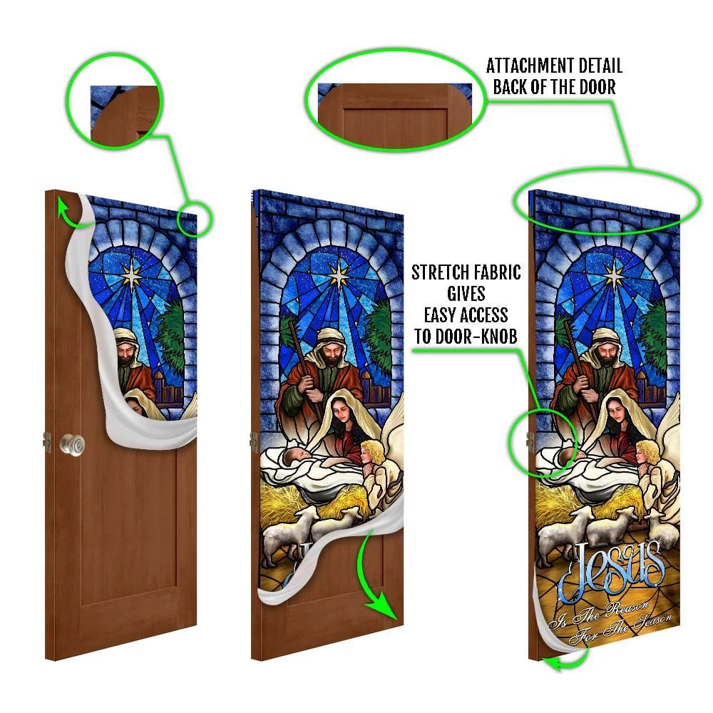 Jesus is the Reason for the Season Nativity Door Cover, Christian Door Decor, Door Christian Church, Christian Door Plaques