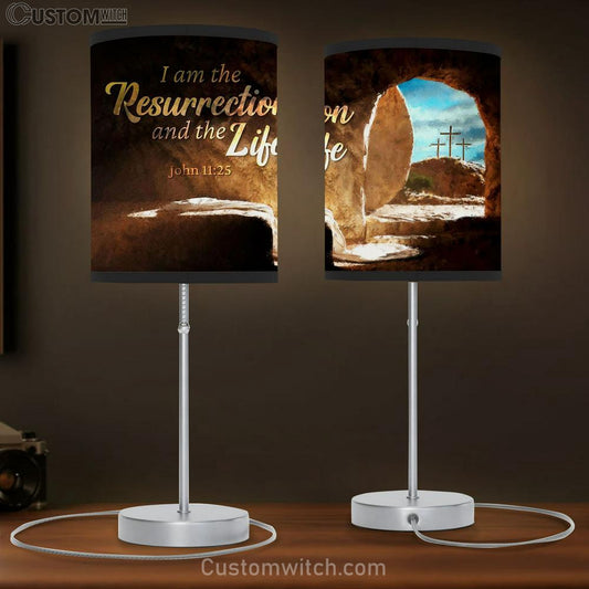 John 1125 I Am The Resurrection And The Life Lamb Gift Table Lamb - Christian Lamb Gift Decor - Scripture Table Lamb Prints