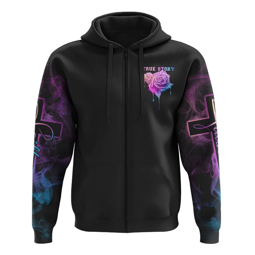 John Three Sixteen Faith Smoke Rose All Over Print 3D Hoodie, Christian Hoodie, Christian Sweatshirt, Bible Verse Shirt