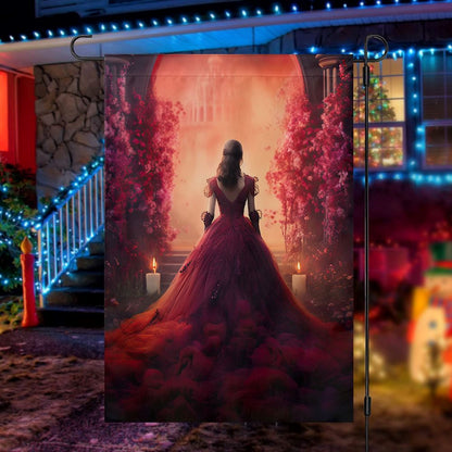 Journey To The Crimson Palace Flag, Christmas Garden Flag, Home Decor Accessories, Christmas Outdoor Decor Ideas