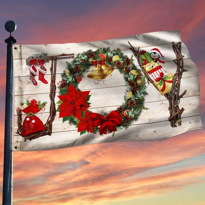 Joy Christmas Grommet Flag, Christmas Garden Flag, Home Decor Accessories, Christmas Outdoor Decor Ideas