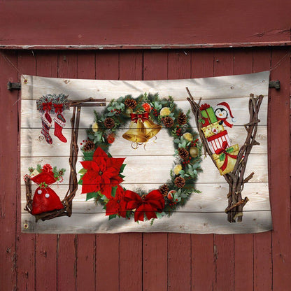 Joy Christmas Grommet Flag, Christmas Garden Flag, Home Decor Accessories, Christmas Outdoor Decor Ideas