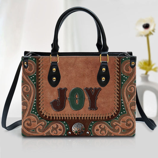 Joy Leather Handbag, Religious Gifts For Women, Women Pu Leather Bag
