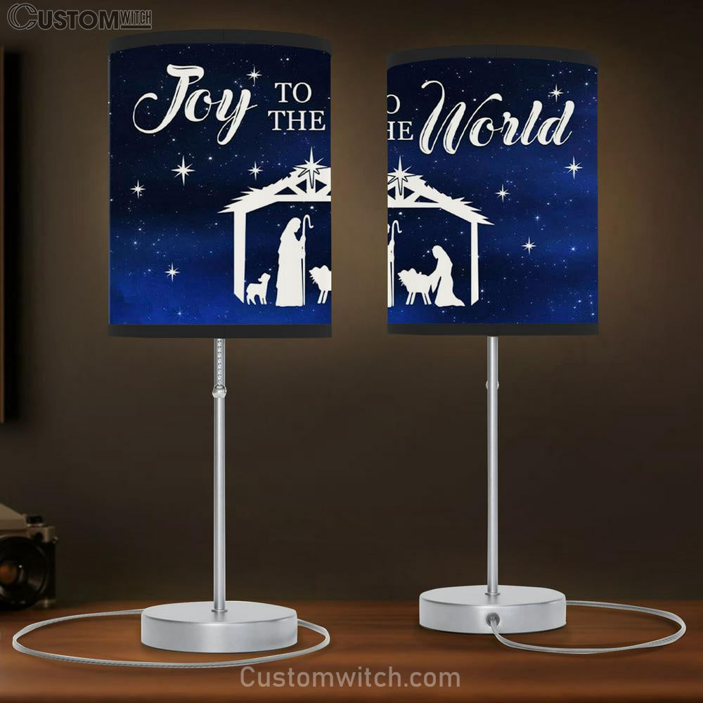 Joy To The World - Nativity Scene - Christmas Table Lamb Gift - Christian Bedroom Decor
