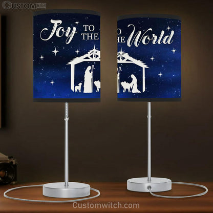 Joy To The World - Nativity Scene - Christmas Table Lamb Gift - Christian Bedroom Decor