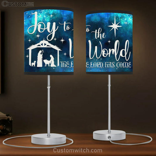 Joy To The World The Lord Has Come Christian Christmas Table Lamb Gift Print - Christian Bedroom Decor