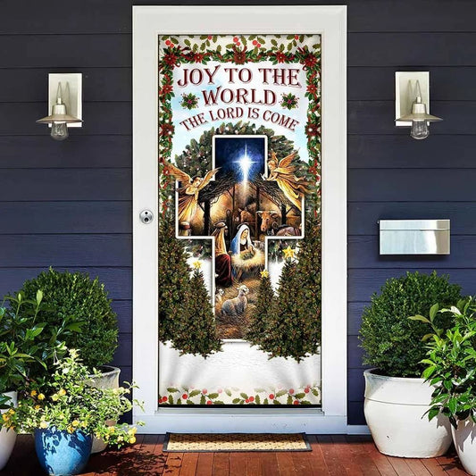 Joy To The World The Lord Is Come Door Cover, Christian Door Decor, Door Christian Church, Christian Door Plaques