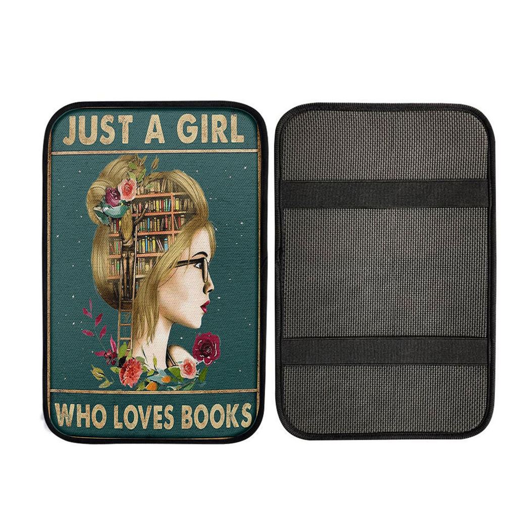 Just A Girl Who Loves Books Car Center Console Cover, God Car Armrest Accessories