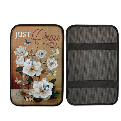 Just Breathe Car Center Console Cover, Bible Car Armrest Pad, Religious Car Interior Accessories