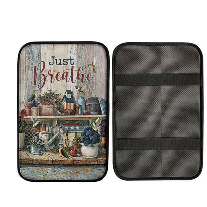 Just Breathe Kitchen Hummingbird Car Center Console Cover, God Car Armrest Accessories