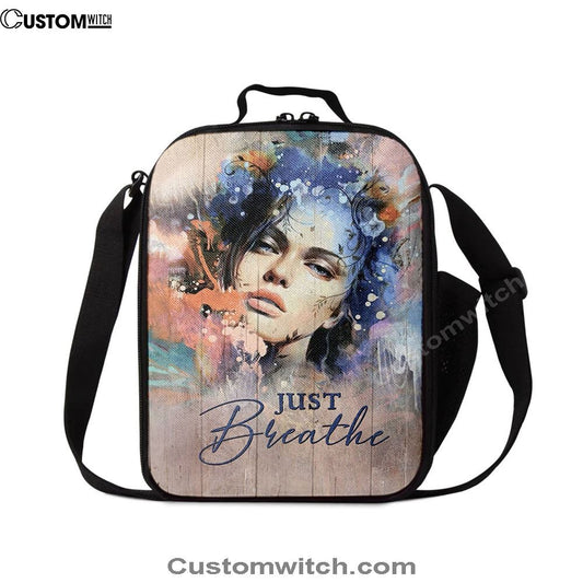 Just Breathe Lunch Bag, Christian Lunch Box For School, Picnic
