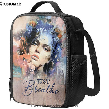 Just Breathe Lunch Bag, Christian Lunch Box For School, Picnic
