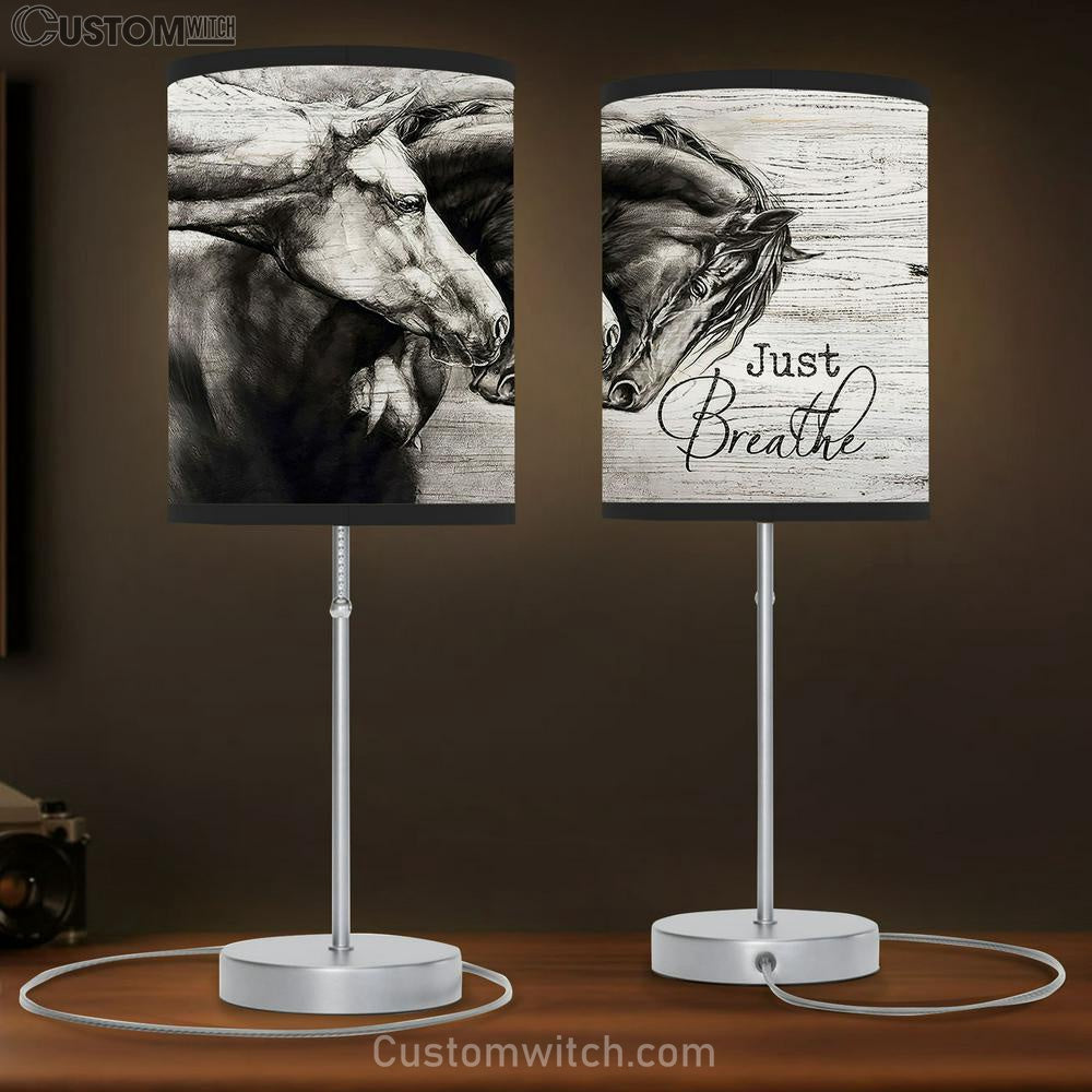 Just Breathe The Amazing Horses Lamb Gift Table Lamb - Christian Bedroom Decor - Gifts For Horse Lovers