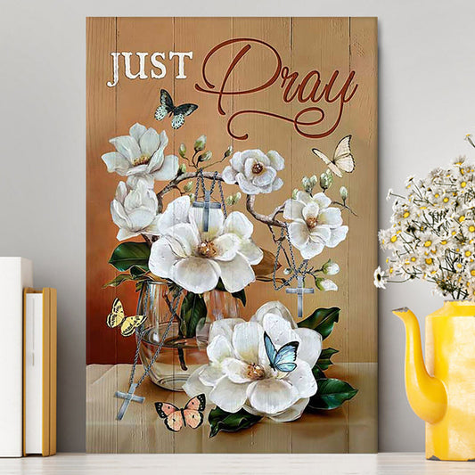 Just Breathe Wall Art Canvas - Bible Verse Canvas Art - Christian Wall Art Home Decor