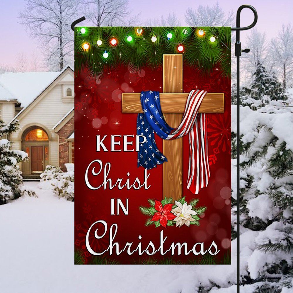 Keep Christ In Christmas Flag, Christian Christmas House Flag, Christmas Outdoor Decor Ideas