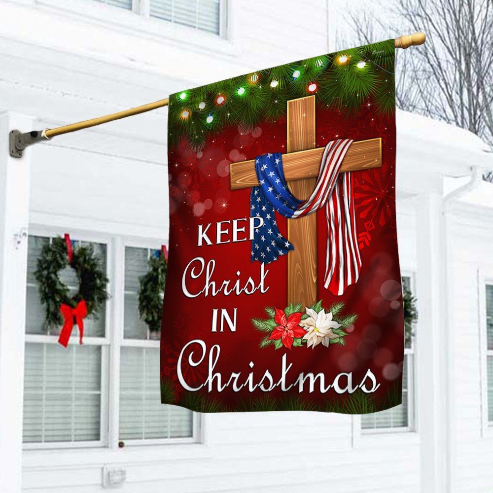 Keep Christ In Christmas Flag, Christian Christmas House Flag, Christmas Outdoor Decor Ideas
