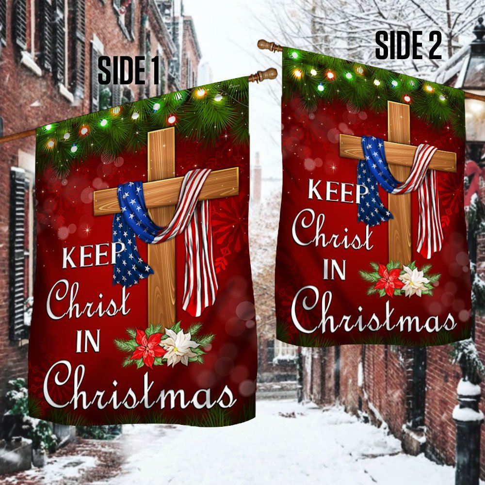 Keep Christ In Christmas Flag, Christian Christmas House Flag, Christmas Outdoor Decor Ideas