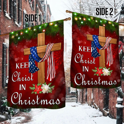 Keep Christ In Christmas Flag, Christian Christmas House Flag, Christmas Outdoor Decor Ideas